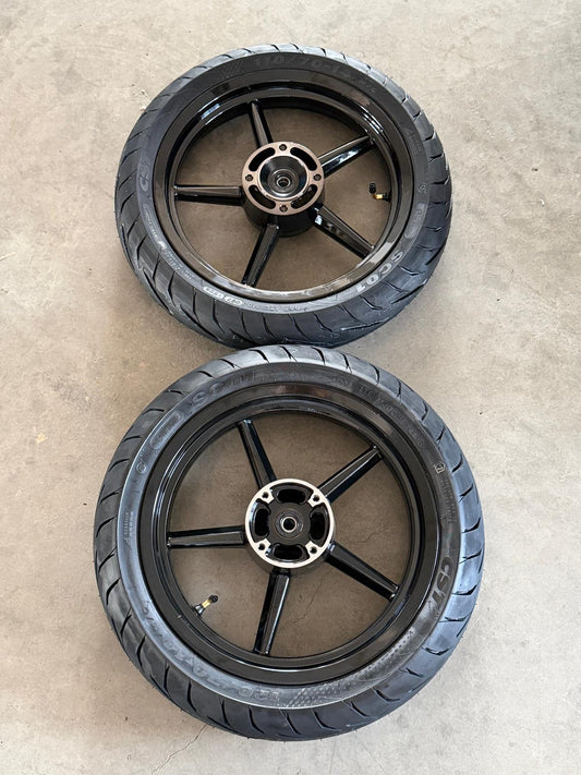 14/14 chrome supermotos (Black)